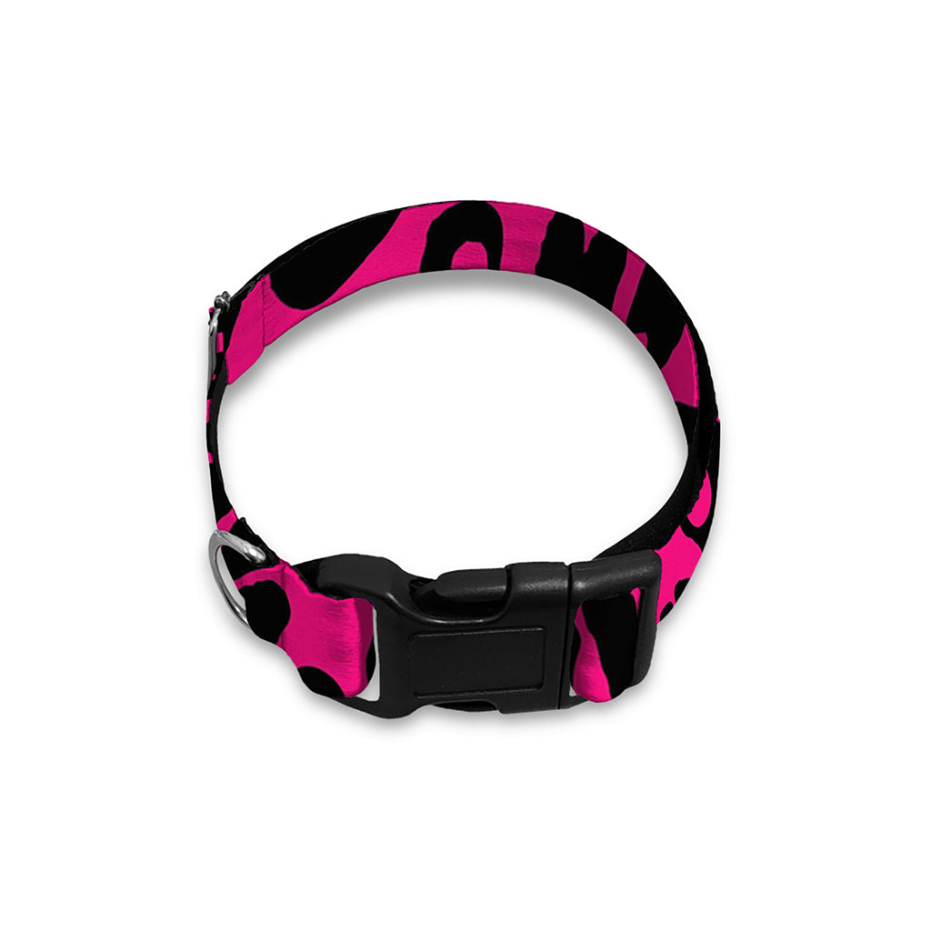 Hot Pink Leopard Print Dog Collar