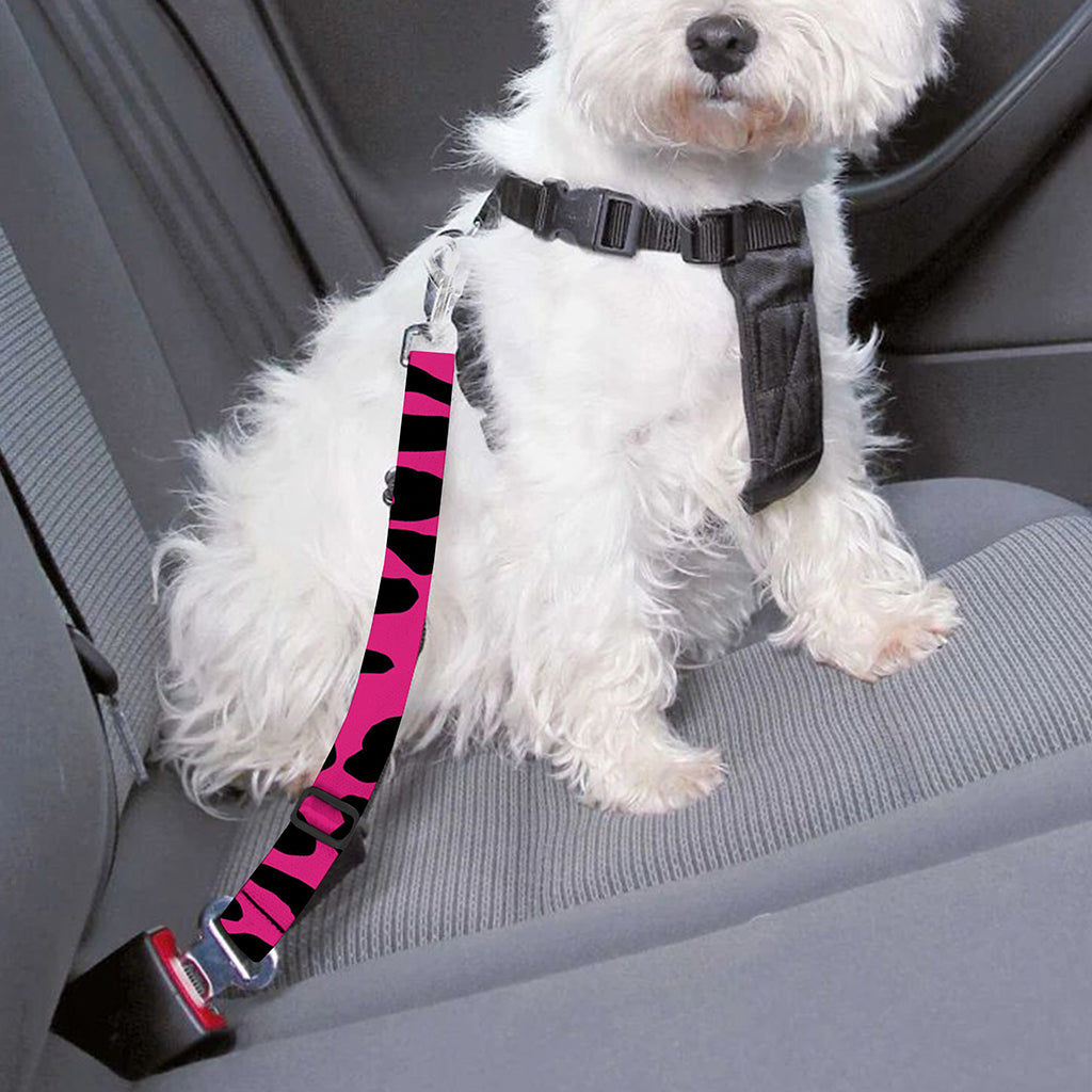 Hot Pink Leopard Print Dog Seat Belt