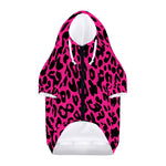 Hot Pink Leopard Print Dog Zip Up Hoodie