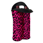 Hot Pink Leopard Print Double Neoprene Wine Tote