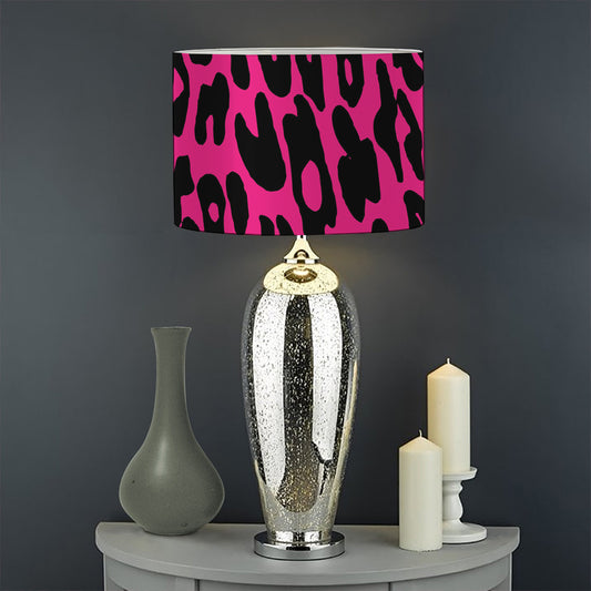 Hot Pink Leopard Print Drum Lamp Shade
