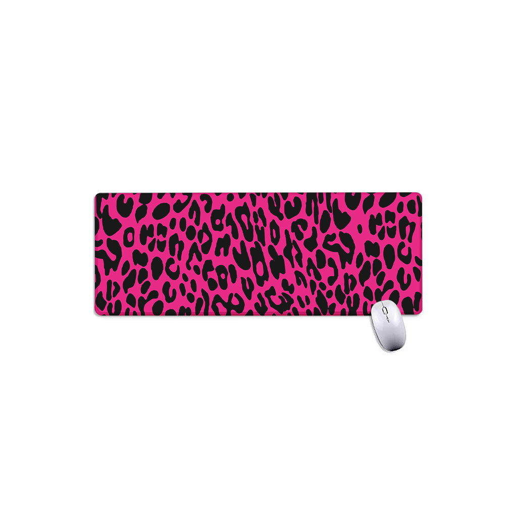 Hot Pink Leopard Print Extended Mouse Pad