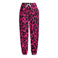Hot Pink Leopard Print Fleece Lined Knit Pants