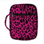 Hot Pink Leopard Print Front Pocket Bible Bag