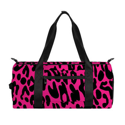Hot Pink Leopard Print Gym Bag