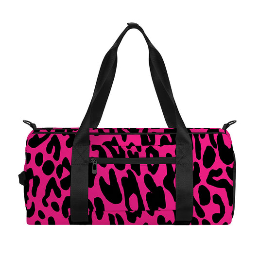 Hot Pink Leopard Print Gym Bag