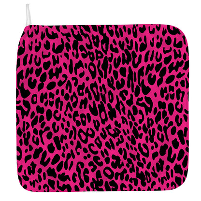 Hot Pink Leopard Print Hand Towel