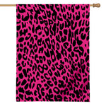 Hot Pink Leopard Print House Flag