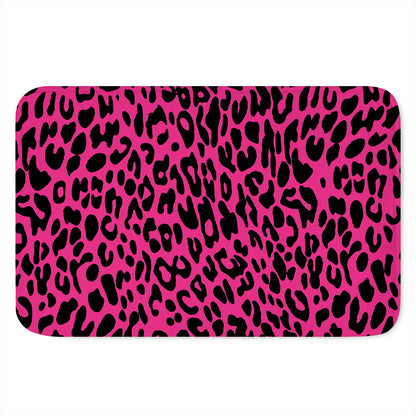 Hot Pink Leopard Print Indoor Door Mat