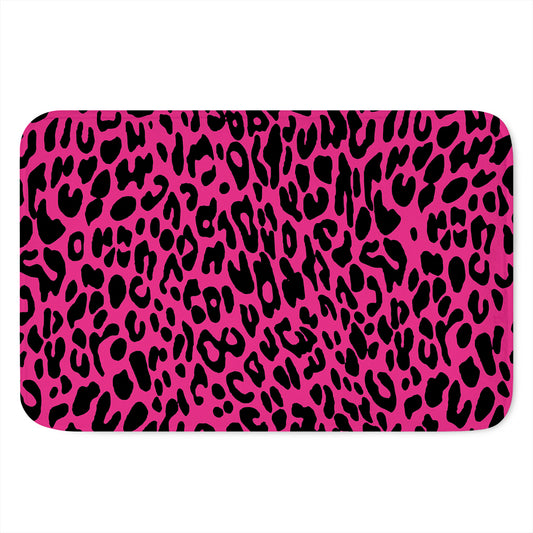 Hot Pink Leopard Print Indoor Door Mat