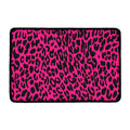 Hot Pink Leopard Print Kitchen Mat