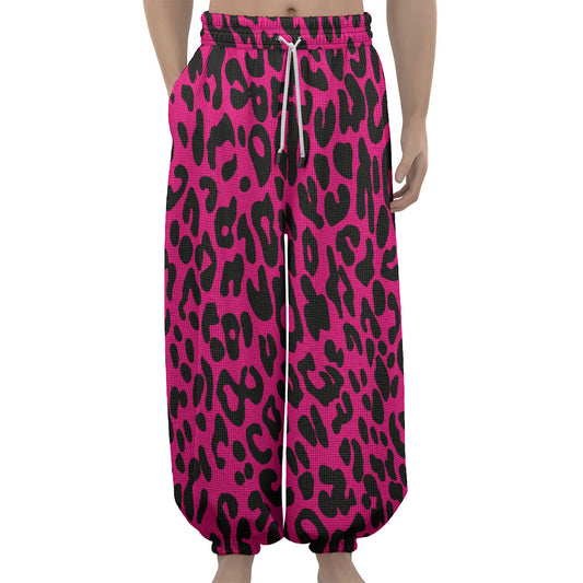 Hot Pink Leopard Print Lantern Pants