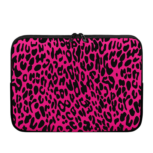 Hot Pink Leopard Print Laptop Sleeve