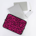 Hot Pink Leopard Print Laptop Sleeve