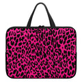 Hot Pink Leopard Print Laptop Sleeve With Handle