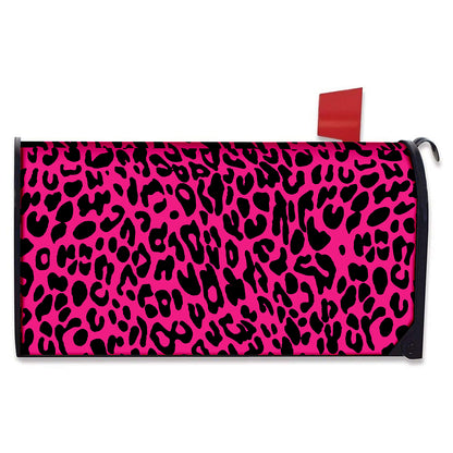 Hot Pink Leopard Print Mailbox Cover