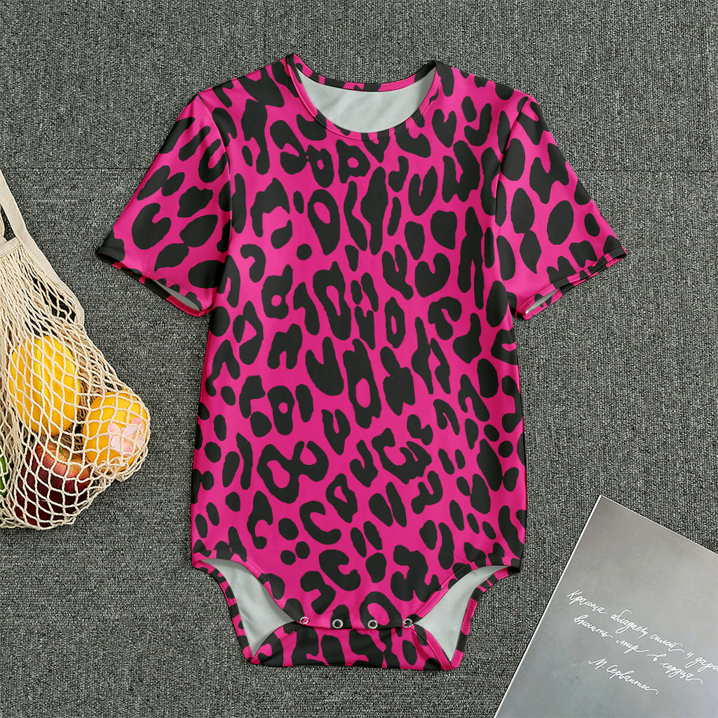 Hot Pink Leopard Print Men's Bodysuit