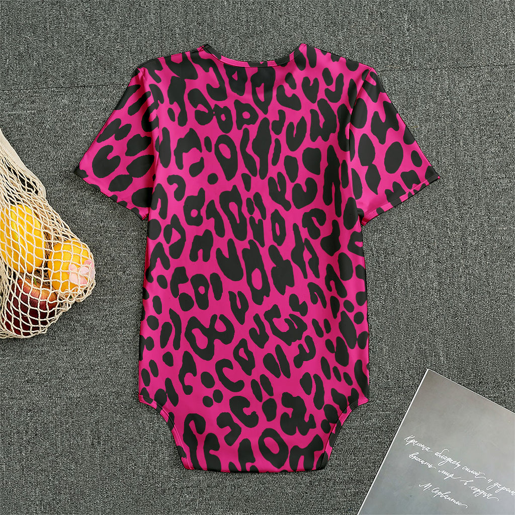 Hot Pink Leopard Print Men's Bodysuit