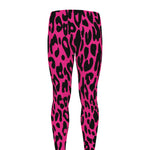 Hot Pink Leopard Print Men's leggings