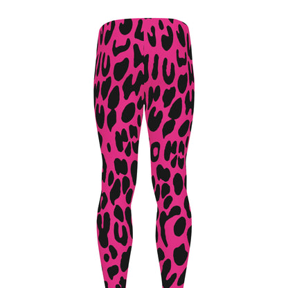 Hot Pink Leopard Print Men's leggings