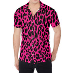 Hot Pink Leopard Print Men's Shirt