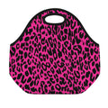 Hot Pink Leopard Print Neoprene Lunch Bag