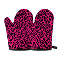 Hot Pink Leopard Print Oven Mitts