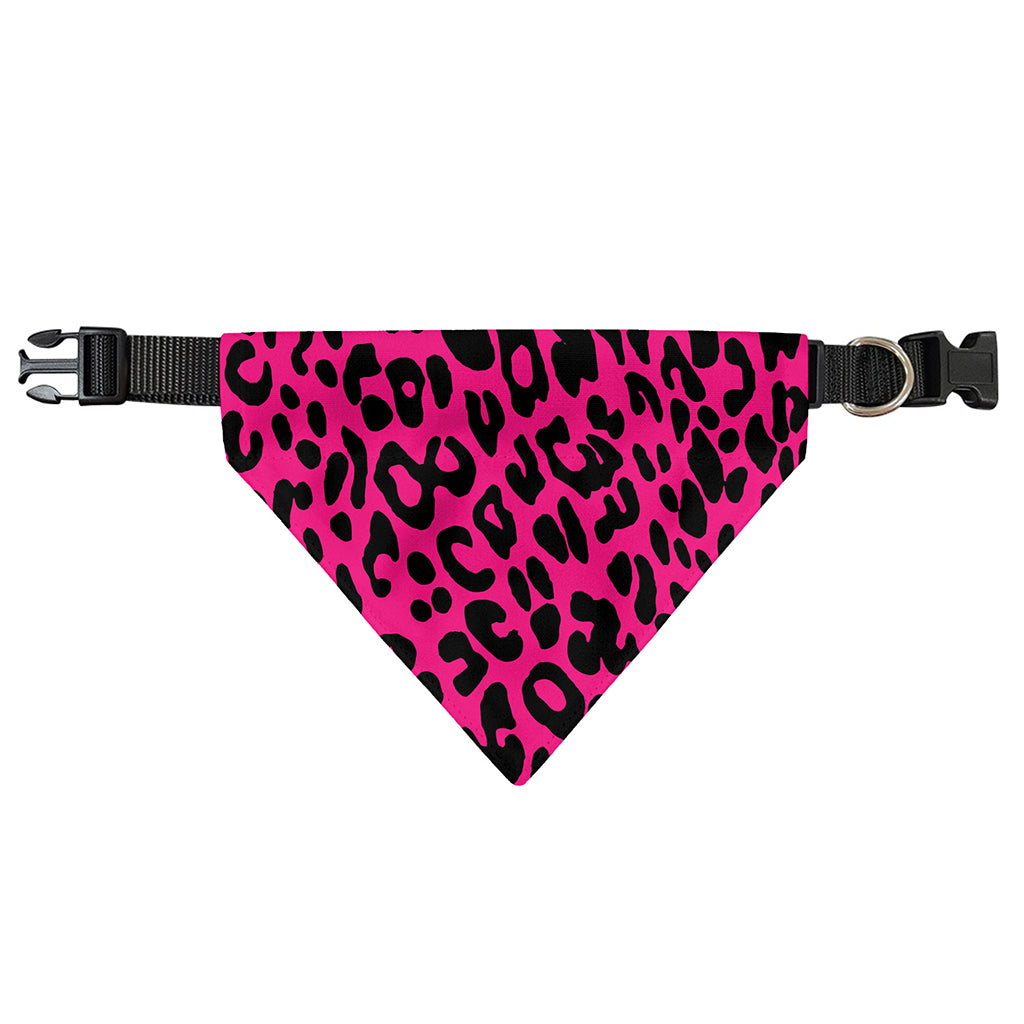 Hot Pink Leopard Print Over The Collar Dog Bandana