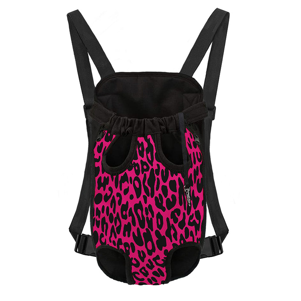 Hot Pink Leopard Print Pet Carrier Backpack
