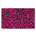 Hot Pink Leopard Print Polyester Doormat