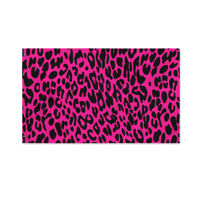 Hot Pink Leopard Print Polyester Flag