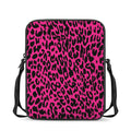 Hot Pink Leopard Print Rectangular Crossbody Bag