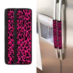 Hot Pink Leopard Print Refrigerator Handle Covers