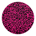 Hot Pink Leopard Print Round Blanket