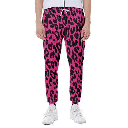 Hot Pink Leopard Print Scuba Joggers