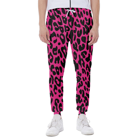 Hot Pink Leopard Print Scuba Joggers