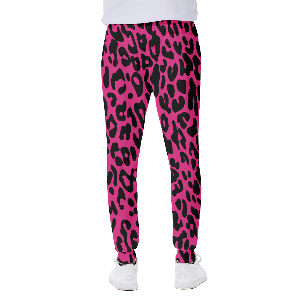Hot Pink Leopard Print Scuba Joggers