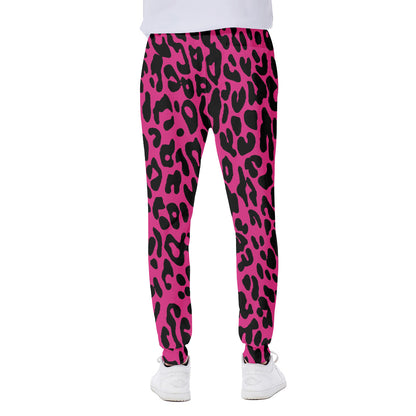 Hot Pink Leopard Print Scuba Joggers