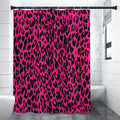 Hot Pink Leopard Print Shower Curtain