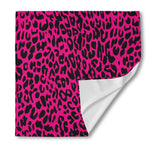 Hot Pink Leopard Print Silk Bandana