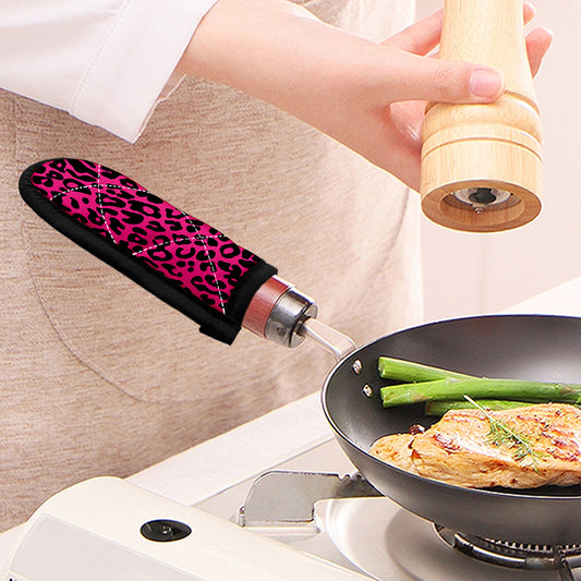 Hot Pink Leopard Print Skillet Handle Cover