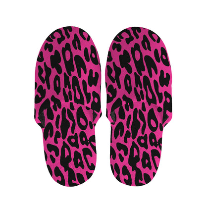 Hot Pink Leopard Print Slippers