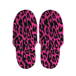 Hot Pink Leopard Print Slippers