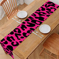 Hot Pink Leopard Print Table Runner
