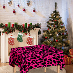 Hot Pink Leopard Print Tablecloth