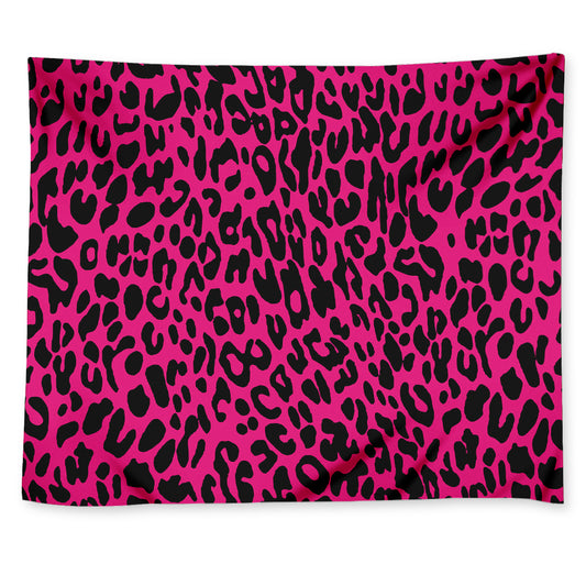 Hot Pink Leopard Print Tapestry