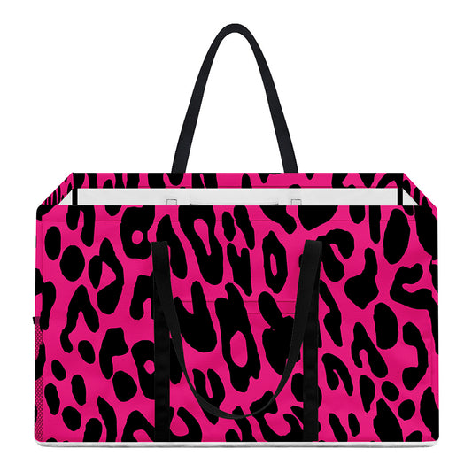 Hot Pink Leopard Print Utility Tote Bag