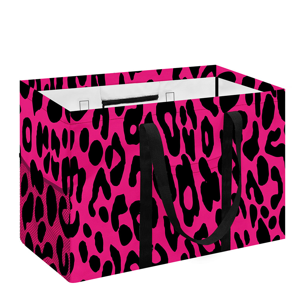 Hot Pink Leopard Print Utility Tote Bag