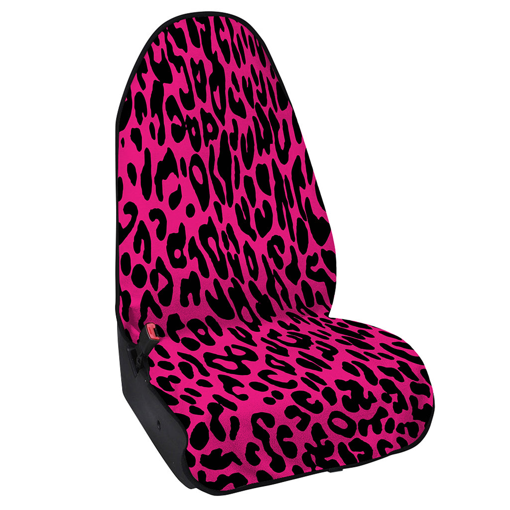 Hot Pink Leopard Print Waterproof Car Seat Cover