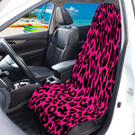 Hot Pink Leopard Print Waterproof Car Seat Cover